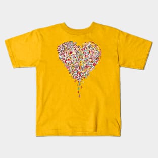 Love Heart Pattern Kids T-Shirt